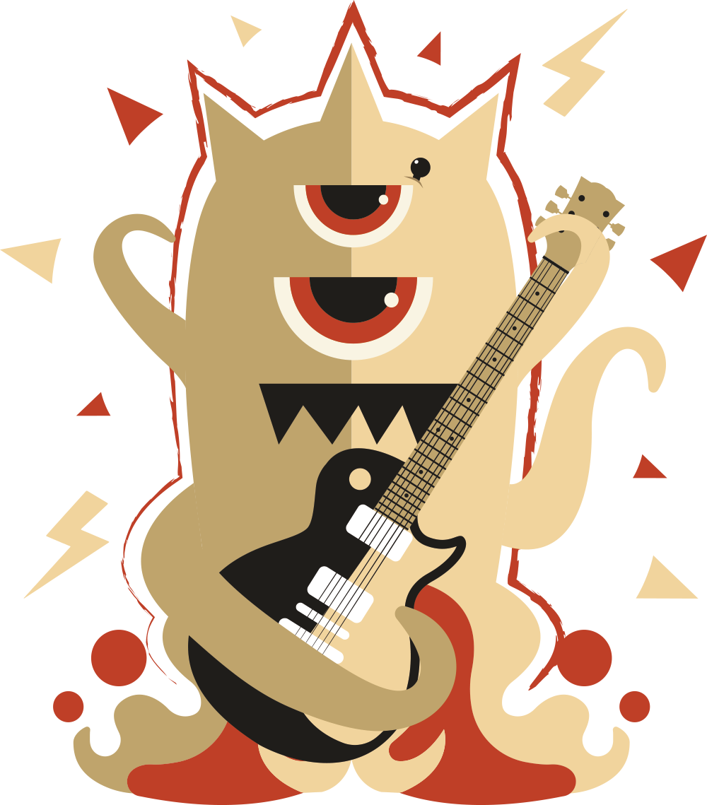 Image de monstre avec une guitare